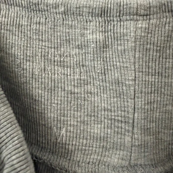 Cozy Earth Womens Heather Gray Ribbed Knit Wide Leg Lounge Pants Size M - Picture 5 of 5